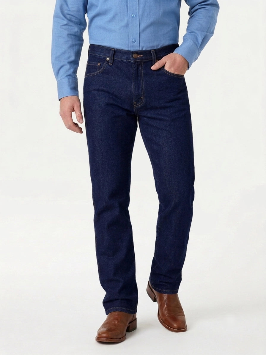 Pantalón Corte Recto de Mezclilla Texano