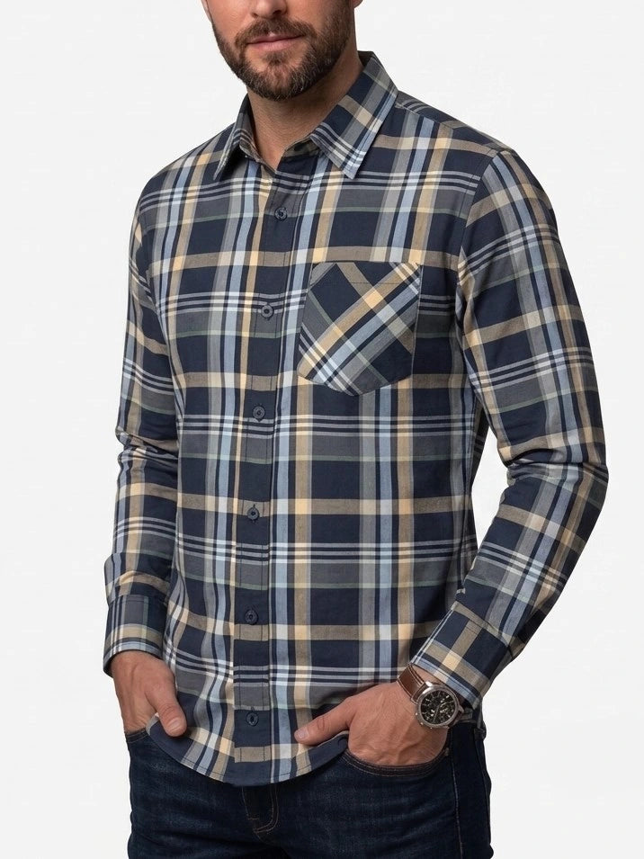 Camisa de Cuadros Manga Larga