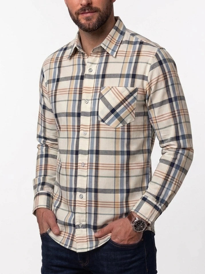 Camisa de Cuadros Manga Larga